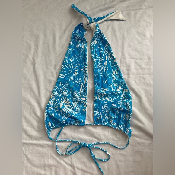 Frankie's Bikinis Other - Frankie's Bikinis Blue and White Floral Bikini Top Size Large
